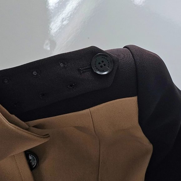 Burberry Prorsum Black and Tan Tailored Peplum Jacket  BRAND NEW!!! AUTHENTIC - Picture 14 of 15